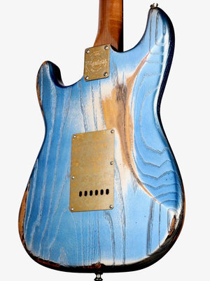 Paoletti Stratospheric Loft SSP90 Firemist Blue with Walnut Pickups #219623 - Paoletti - Heartbreaker Guitars