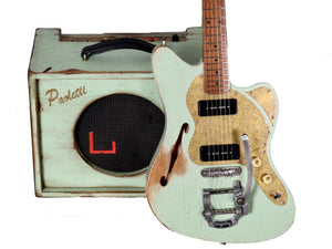 Paoletti Nancy 112 Lounge 2P90 Sage Green and Brutal 6W Combo Amp Bundle - Paoletti - Heartbreaker Guitars