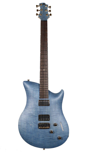 Relish Flamed Blue Jane with Pickup Swapping Gold Hardware #200004 - Relish Guitars - Heartbreaker Guitars