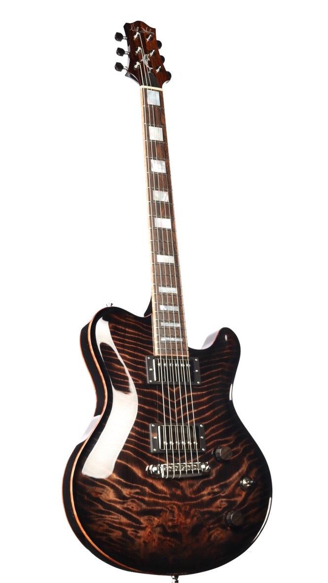 Nik Huber Curly Redwood Charcoal Burst 2024 #34610 - Heartbreaker 