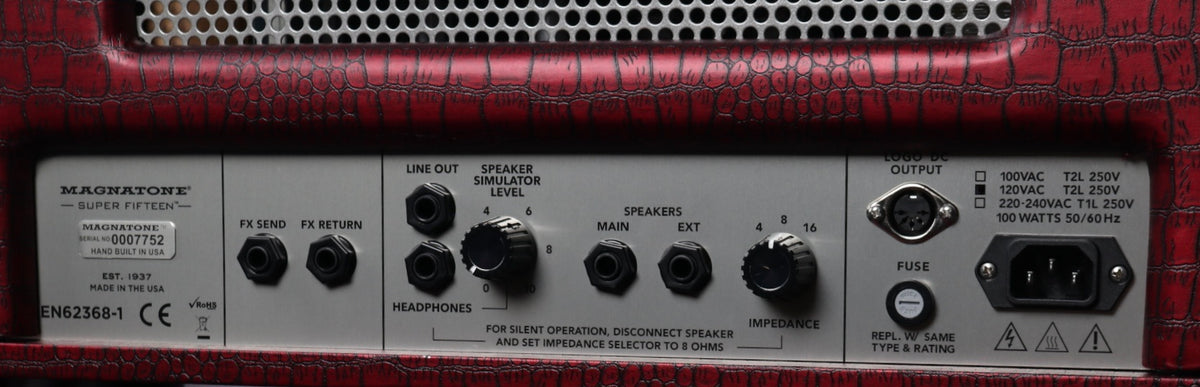 Magnatone Super Fifteen Red Croc Head #7752