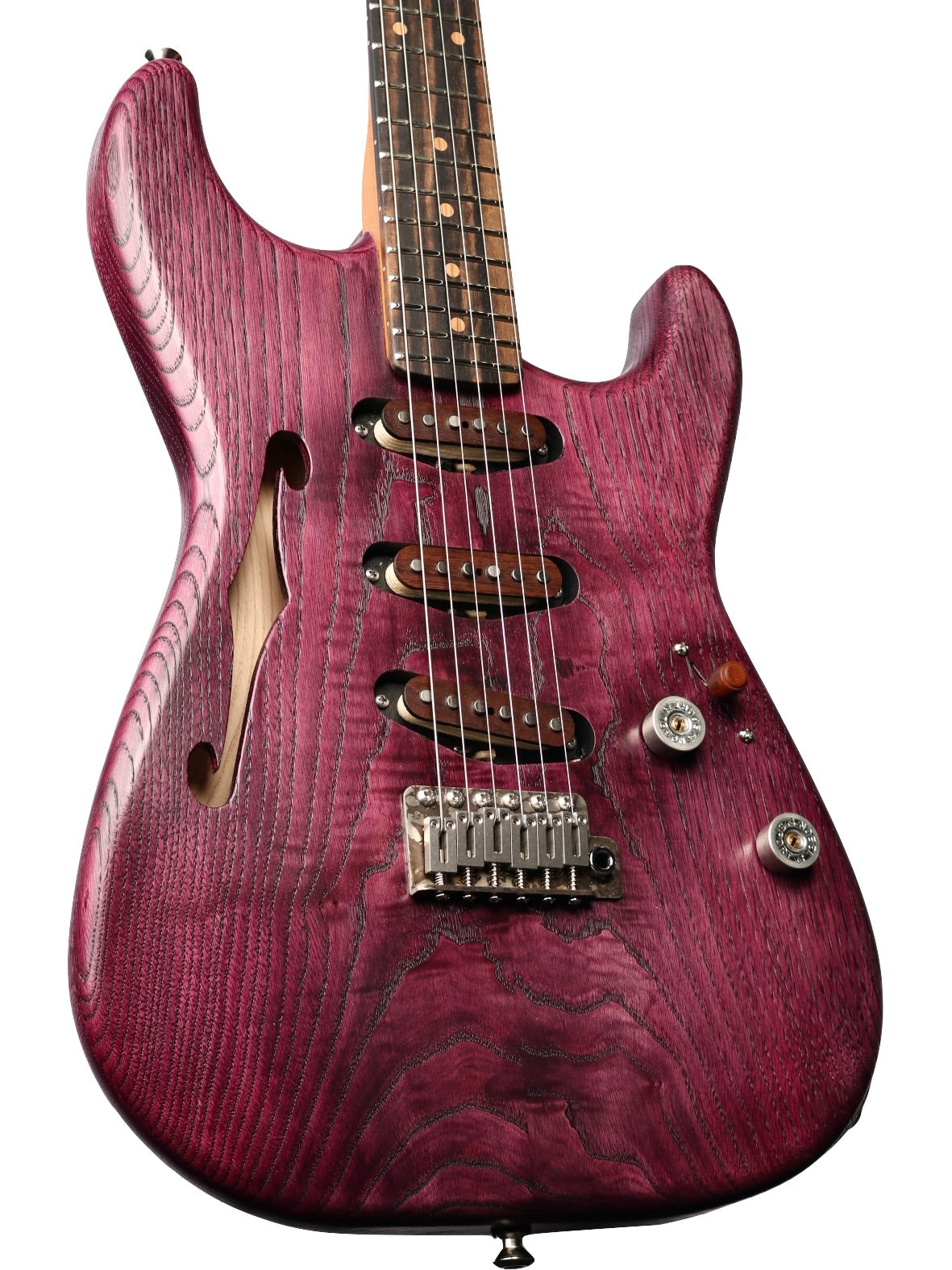 Paoletti Alfa Semi-Hollow Chianti Wine SSS with Walnut Pickups #292425