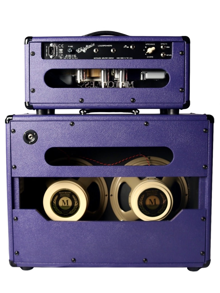2024 Matchless Chieftain 40W Head + ESD212 Cabinet Purple / Gold