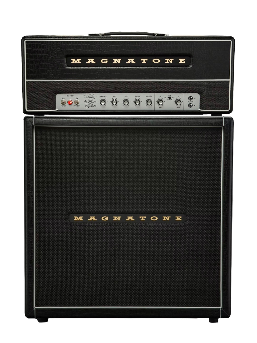 Magnatone SL-100 Slash Signature Blackout 100w Head and Slash 4x12 Extension Cab #7093/#7483