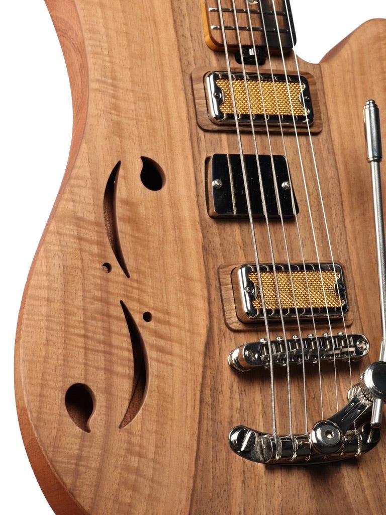 Bacci Leonardo Dual Output Semi-Hollow Noce Bacci NAMM 2024 Edition #110BLF00065 - Bacci - Heartbreaker Guitars