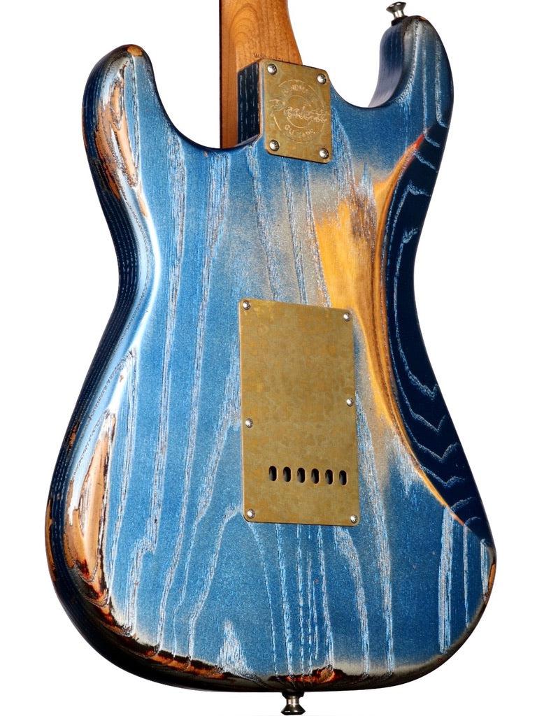 Paoletti Stratospheric Loft SSP90 Firemist Blue with Walnut Pickups #219623 - Paoletti - Heartbreaker Guitars
