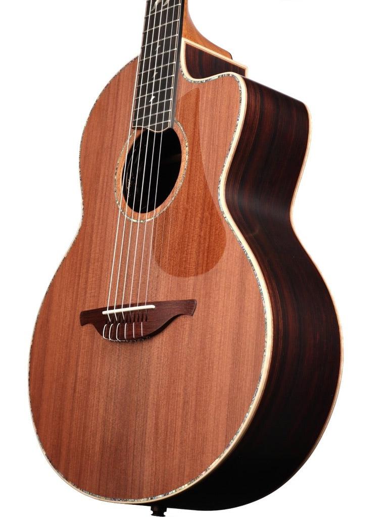 Lowden S50J Nylon Jazz Sinker Redwood / East Indian Rosewood Upgraded with GL Leaf Inlays and 38 Style Abalone Purfling #27709 - Lowden Guitars - Heartbreaker Guitars