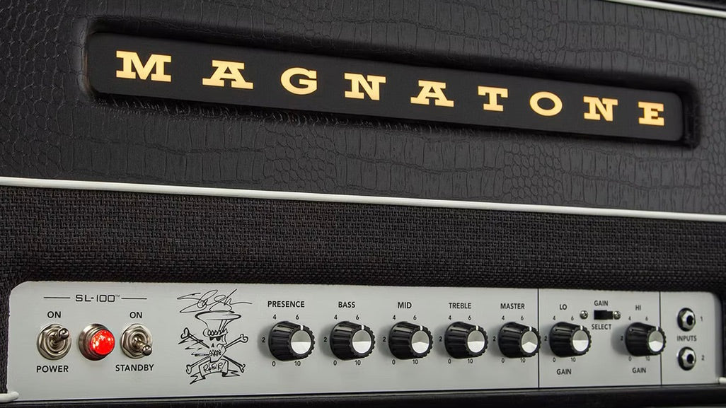 Magnatone SL-100 Slash Signature Blackout 100w Head and Slash 4x12 Extension Cab #7093/#7483