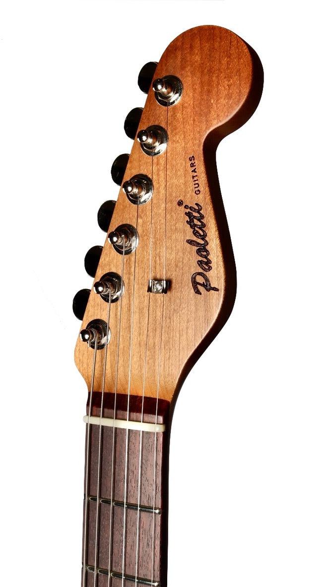 Paoletti Stratospheric Loft SSP90 Firemist Blue with Walnut Pickups #219623 - Paoletti - Heartbreaker Guitars