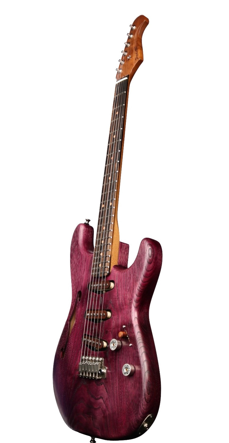 Paoletti Alfa Semi-Hollow Chianti Wine SSS with Walnut Pickups #292425