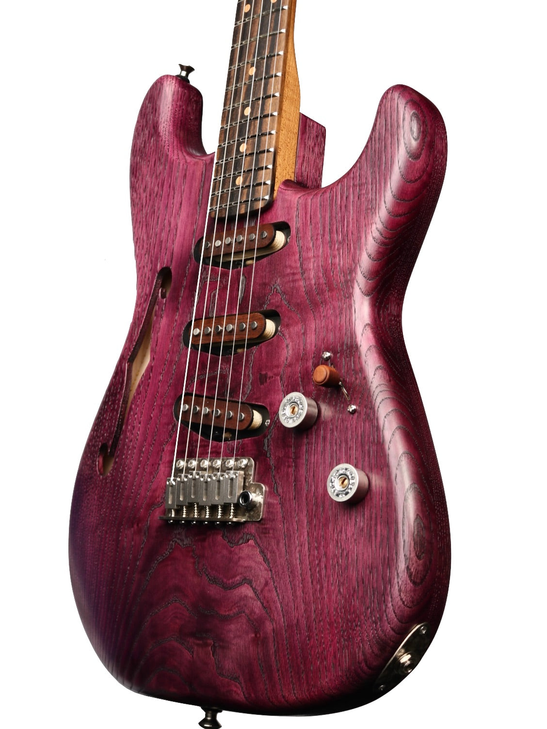 Paoletti Alfa Semi-Hollow Chianti Wine SSS with Walnut Pickups #292425