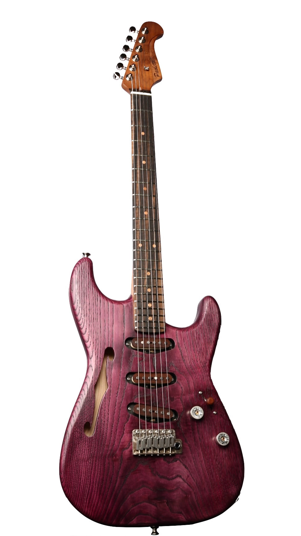 Paoletti Alfa Semi-Hollow Chianti Wine SSS with Walnut Pickups #292425