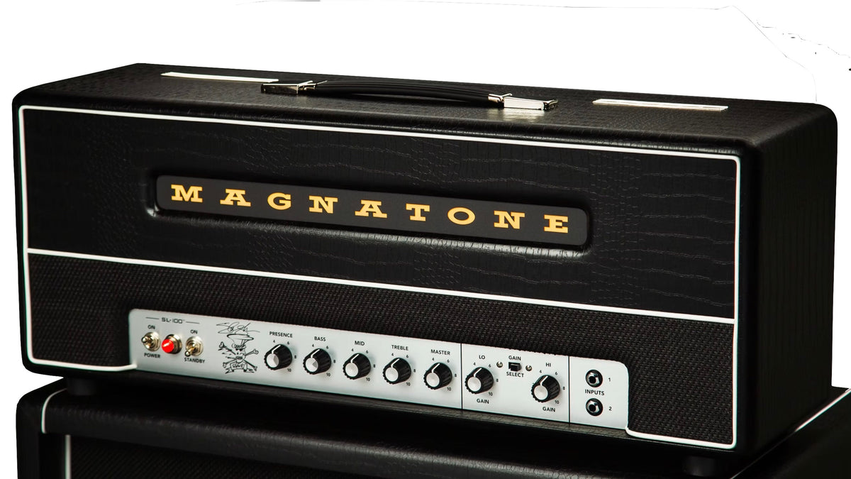 Magnatone SL-100 Slash Signature Blackout 100w Head and Slash 4x12 Extension Cab #7093/#7483