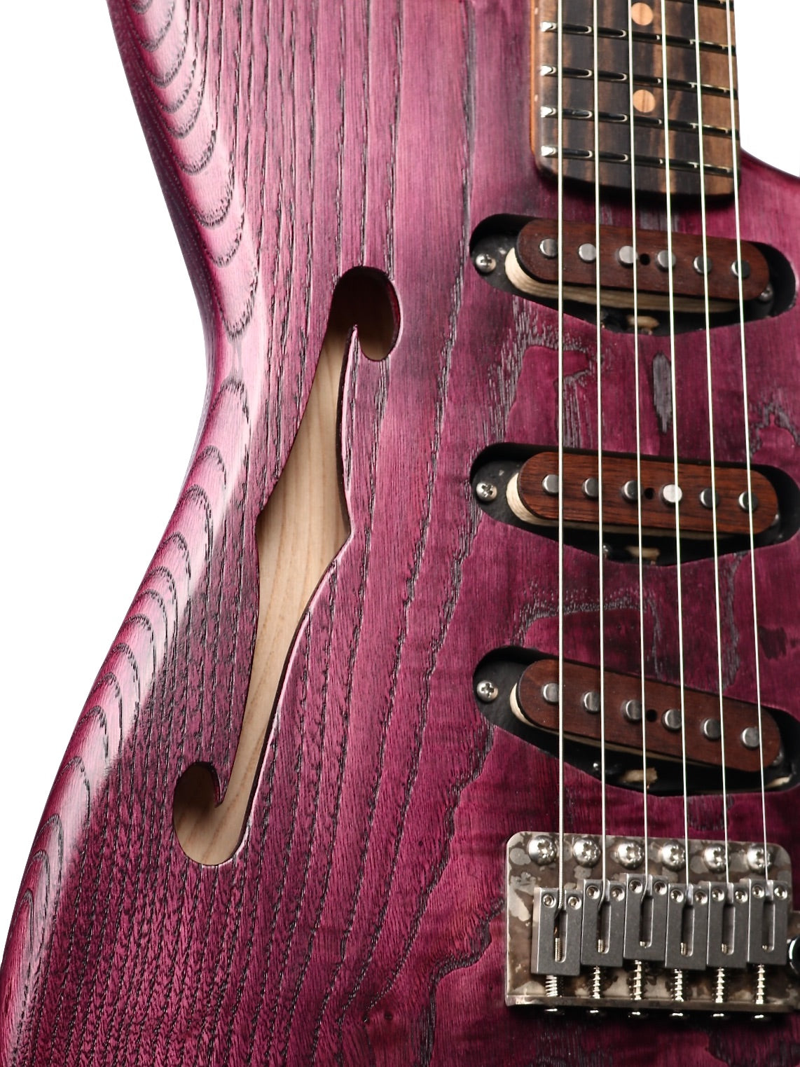 Paoletti Alfa Semi-Hollow Chianti Wine SSS with Walnut Pickups #292425