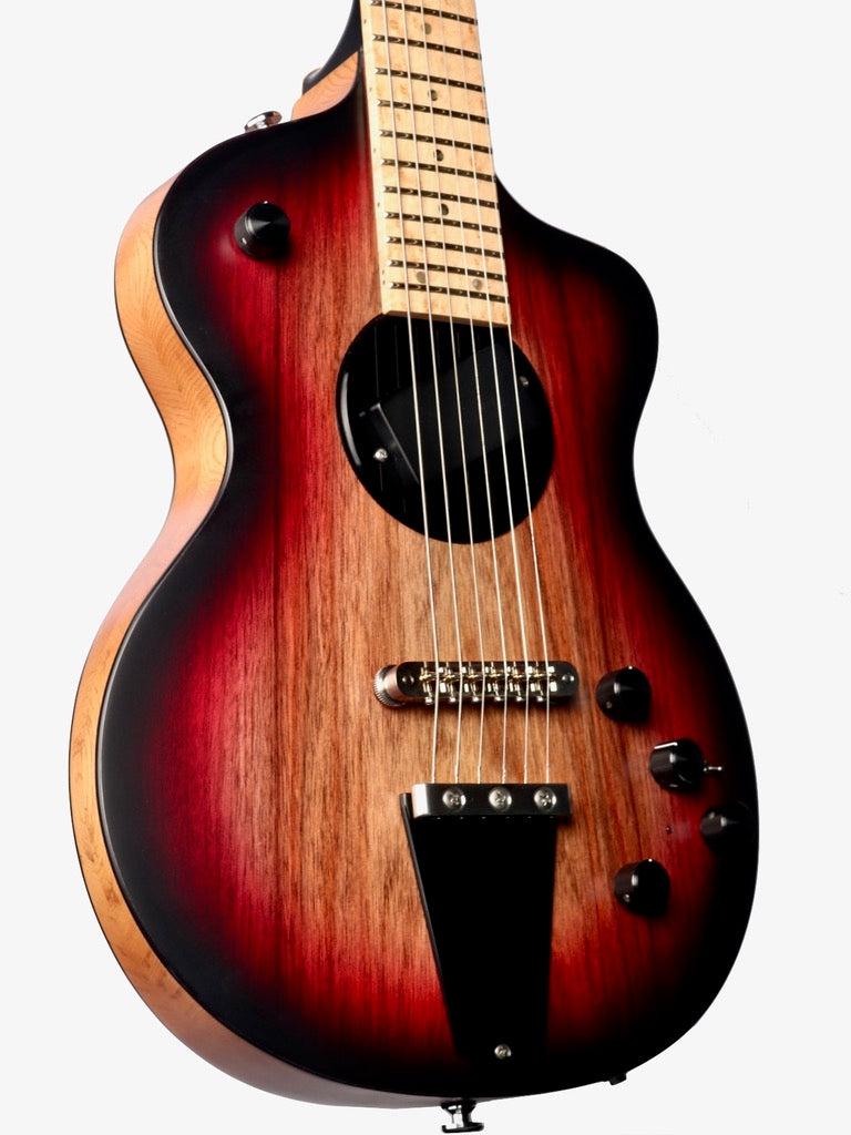 Rick Turner Model 1 Ltd. Edition Satin Black Acacia Burst "Heartbreaker Featherweight" #15 - Rick Turner Guitars - Heartbreaker Guitars