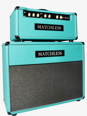 IN STOCK! 2024 Matchless HC-30 Head + ESD212 Cabinet Turquoise / Silver