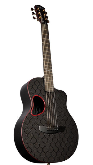 McPherson Carbon Fiber Touring Red Honeycomb Gold #12344 - McPherson Guitars - Heartbreaker Guitars