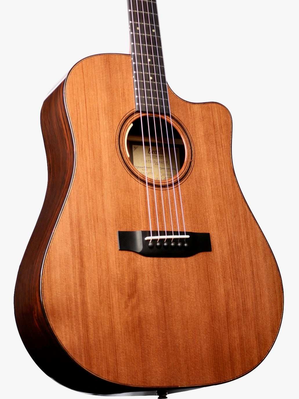 Bedell Limited Edition Dreadnought Cutaway Buckskin Redwood / Brazilian Rosewood #124010