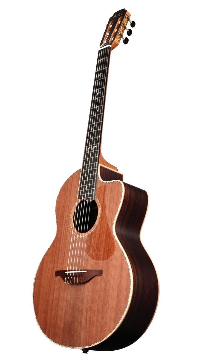 Lowden S50J Nylon Jazz Sinker Redwood / East Indian Rosewood Upgraded with GL Leaf Inlays and 38 Style Abalone Purfling #27709 - Lowden Guitars - Heartbreaker Guitars