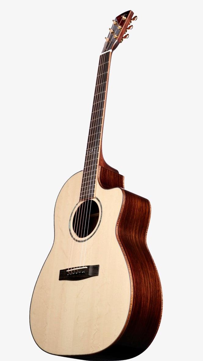 Huss and Dalton CM Custom Italian Bearclaw Spruce / Master Grade Figured Indian Rosewood #6121 - Huss & Dalton Guitar Company - Heartbreaker Guitars