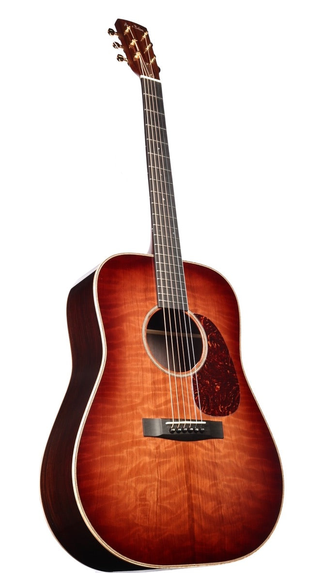Huss and Dalton Custom D RH Dreadnought Curly Redwood East Indian Ro Heartbreaker Guitars