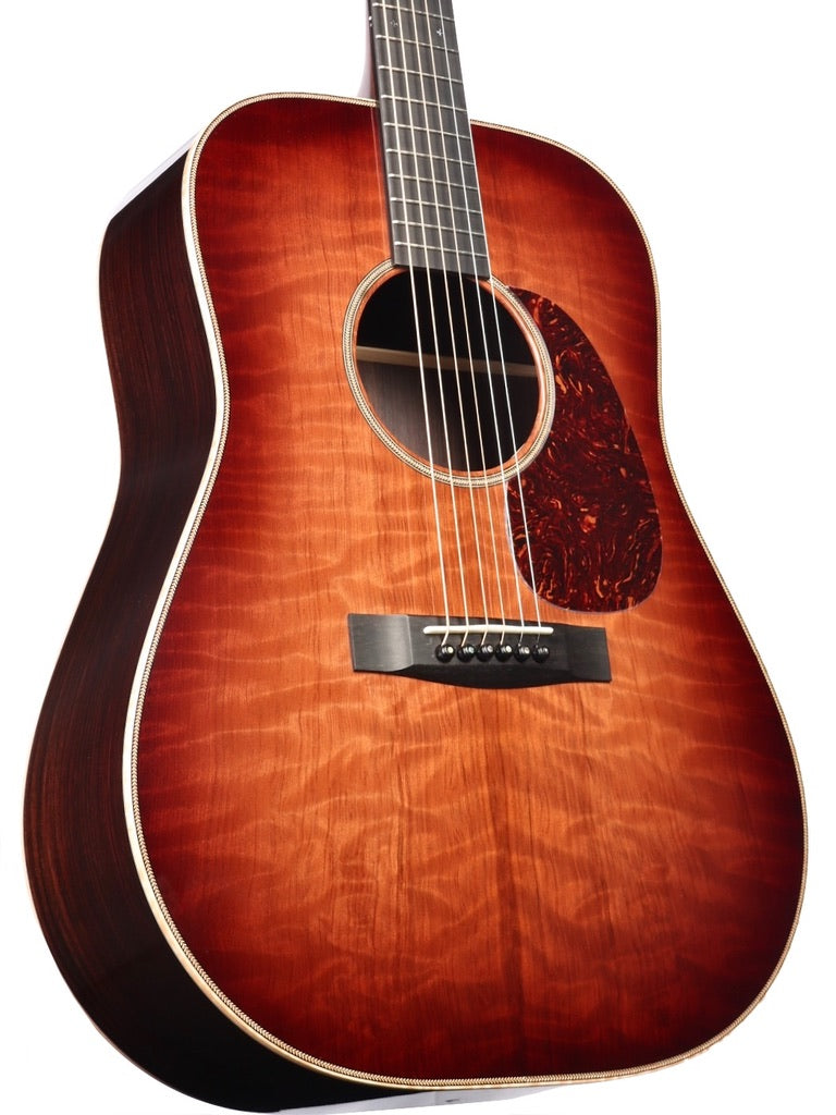 Huss and Dalton Custom D-RH Dreadnought Curly Redwood / East Indian Rosewood #6264