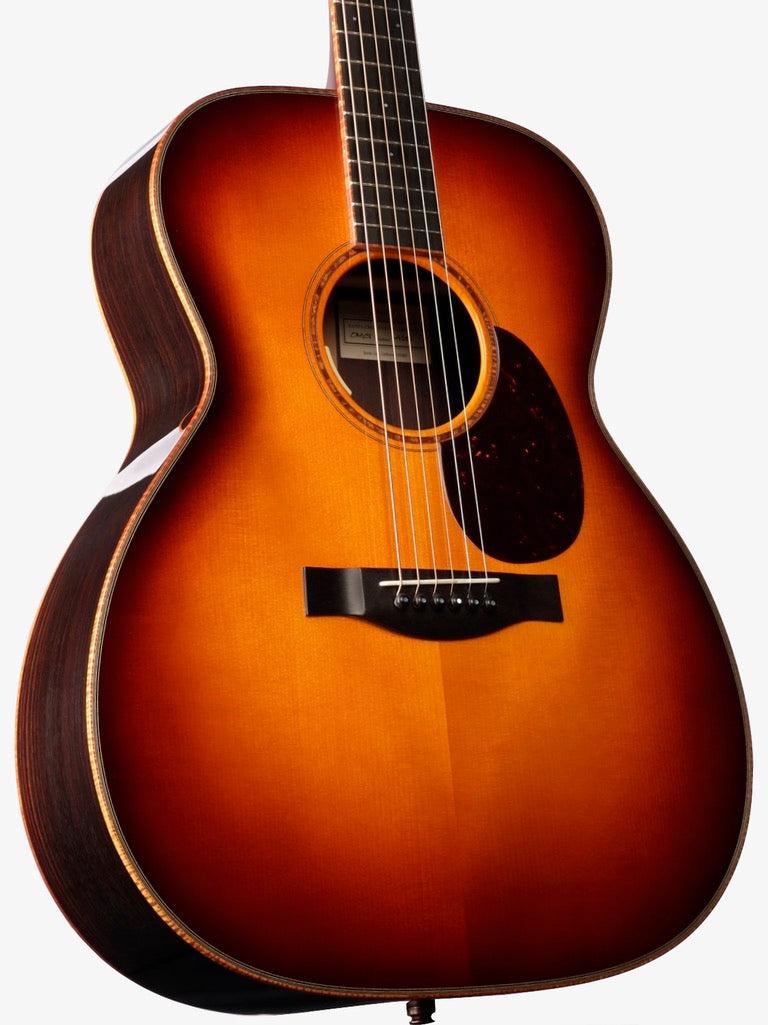 Santa Cruz OM Sunburst Adirondack / Indian Rosewood with Koa Appointme ...