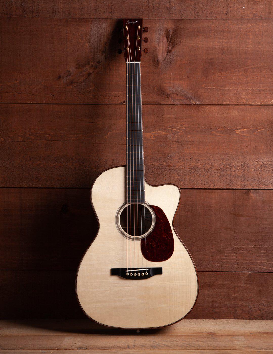 Bourgeois OMSC Flamed Myrtle / Italian Spruce 12 Fret #8861 - Bourgeois Guitars - Heartbreaker Guitars