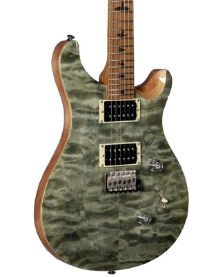 Pre Owned Paul Reed Smith SE Custom 24  Roasted Maple Neck #T09898 Trampas Green - Paul Reed Smith Guitars - Heartbreaker Guitars