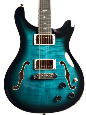 PRS Hollowbody II Piezo SE Peacock Blue Smokeburst #25177 - Paul Reed Smith Guitars - Heartbreaker Guitars