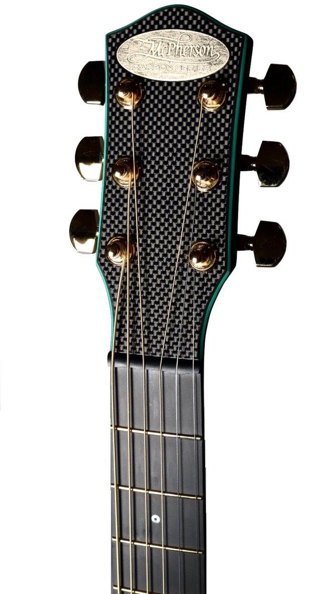 McPherson Carbon Fiber Touring Green Original Pattern w/ Gold Hardware #11155 - McPherson Guitars - Heartbreaker Guitars