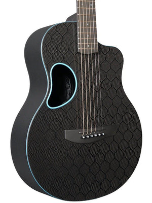 McPherson Carbon Fiber Touring Honeycomb Blue with Gold Hardware & Gold EVO Frets #10822 - McPherson Guitars - Heartbreaker Guitars