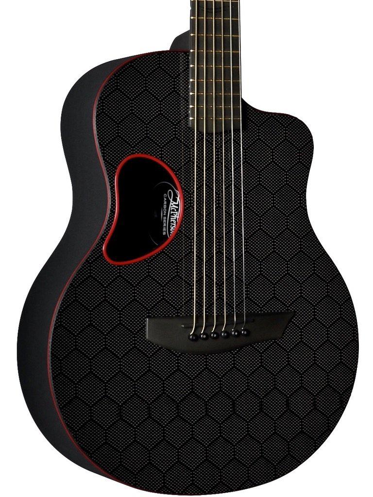 McPherson Carbon Fiber Blackout Touring Red w/ Honeycomb Finish #11177 - McPherson Guitars - Heartbreaker Guitars