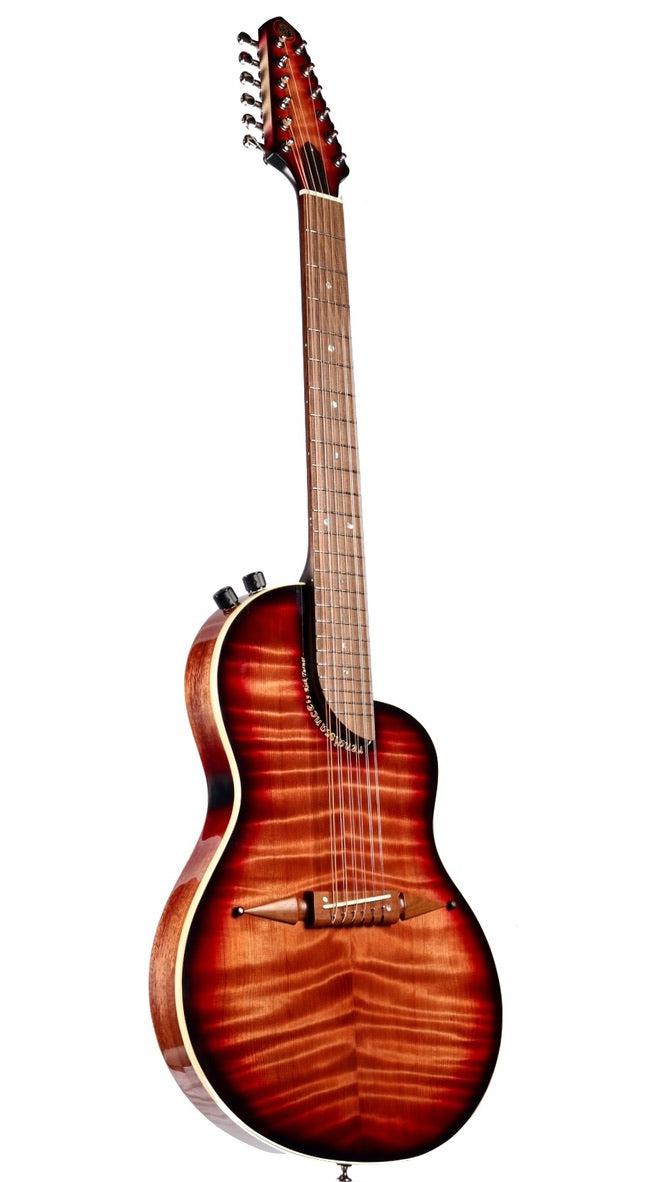 Rick Turner Renaissance RS12 Dark Burst Curly Redwood / Mahogany #5587 - Rick Turner Guitars - Heartbreaker Guitars