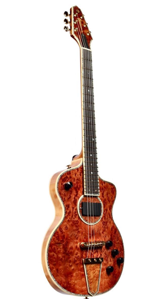 Rick Turner Model 1 Featherweight Deluxe Custom Camphor Burl #5732 - Rick Turner Guitars - Heartbreaker Guitars