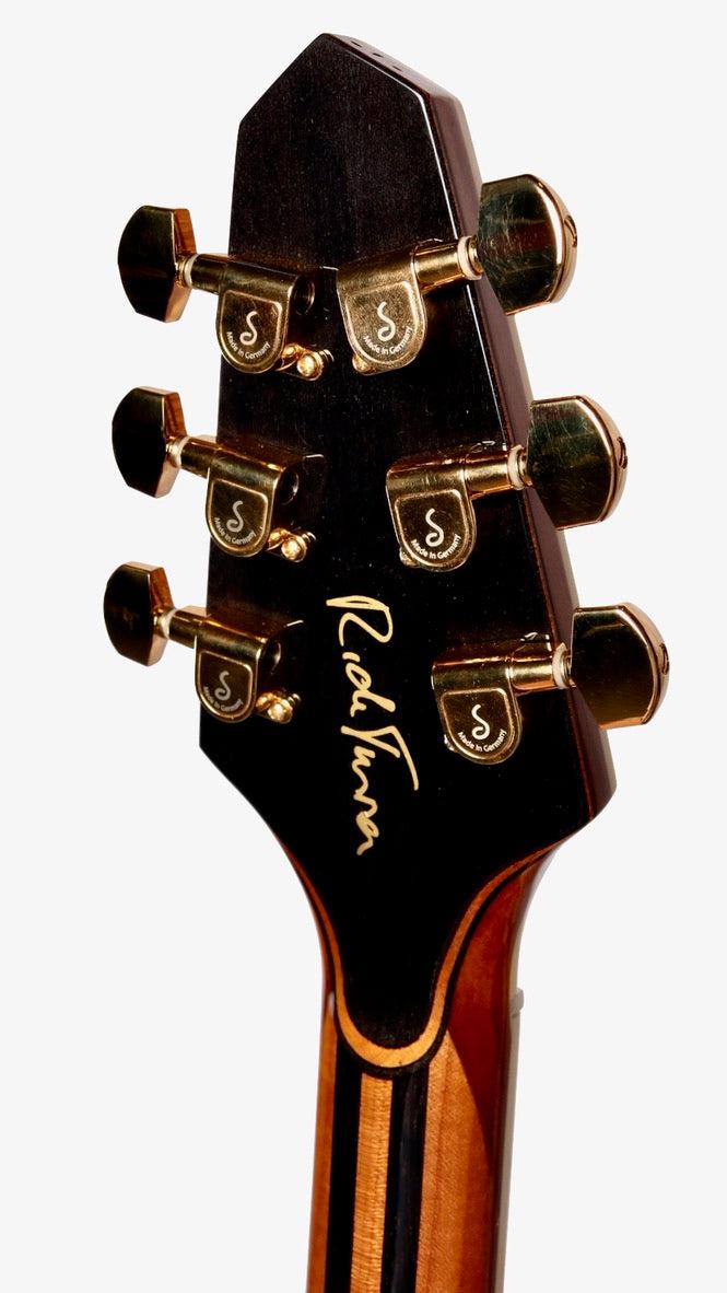 Rick Turner Model 1 Featherweight Deluxe Custom Camphor Burl #5732 - Rick Turner Guitars - Heartbreaker Guitars