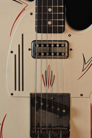 James Trussart Steelcaster  Cream w/ Red Pinstripe - James Trussart Custom Guitars - Heartbreaker Guitars