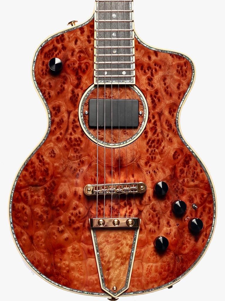 Rick Turner Model 1 Featherweight Deluxe Custom Camphor Burl #5732 - Rick Turner Guitars - Heartbreaker Guitars