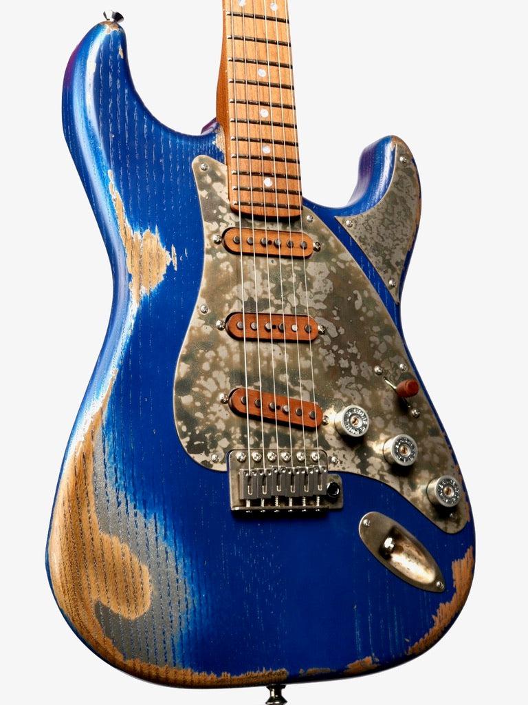 Paoletti Stratospheric Loft SSS Firemist Midnight with Walnut Pickups #207023 - Paoletti - Heartbreaker Guitars