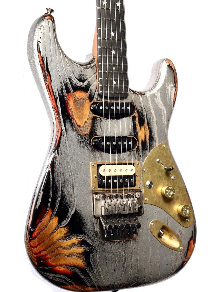 Paoletti Stratospheric Loft HSS Relic Black w/ Floyd Rose #190022 - Paoletti - Heartbreaker Guitars