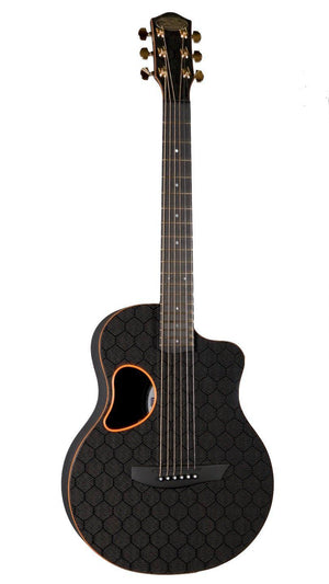 McPherson Carbon Fiber Touring Orange Honeycomb w/ Gold Hardware #11152 - McPherson Guitars - Heartbreaker Guitars
