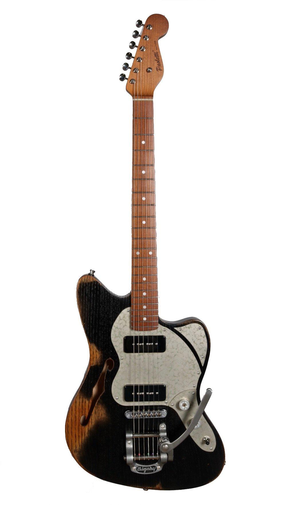 Paoletti Nancy 112 Jazzmaster 2P90 Faded Black  #92520 - Paoletti - Heartbreaker Guitars