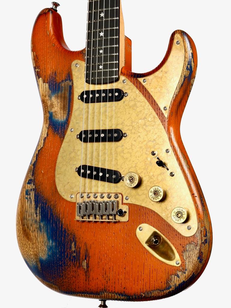 Paoletti Stratospheric Loft SSS Chicago Orange #201322 - Paoletti - Heartbreaker Guitars