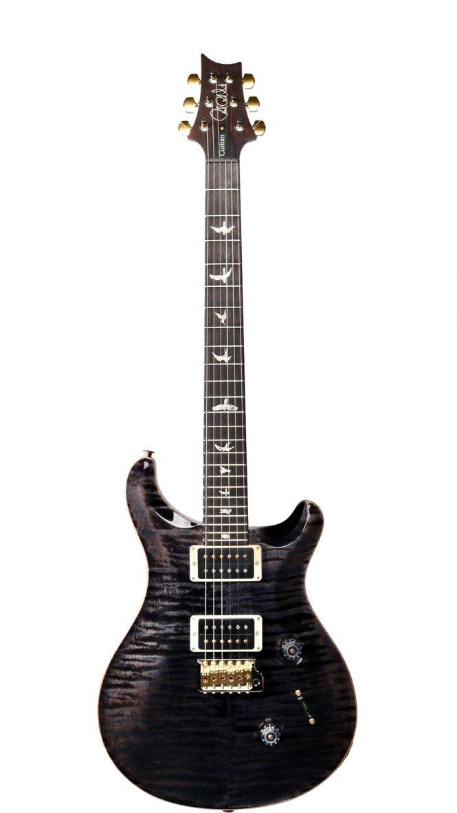 PRS Custom 24 Black Grey Black 10 Top Hybrid Package Pattern Thin #333440 - Paul Reed Smith Guitars - Heartbreaker Guitars