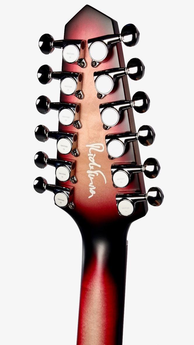 Rick Turner Renaissance RS12 Dark Burst Curly Redwood / Mahogany #5587 - Rick Turner Guitars - Heartbreaker Guitars