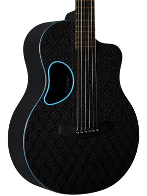 McPherson Carbon Fiber Touring Blue w/ Gold Hardware & Honeycomb Finish #11154 - McPherson Guitars - Heartbreaker Guitars