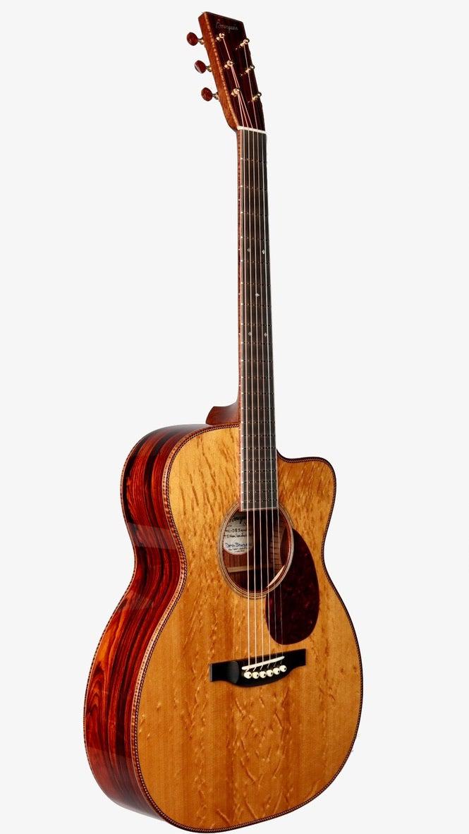 Bourgeois OMC DB Signature Aged Tone Figured Bearclaw Spruce / Cocobolo #9393 - Bourgeois Guitars - Heartbreaker Guitars