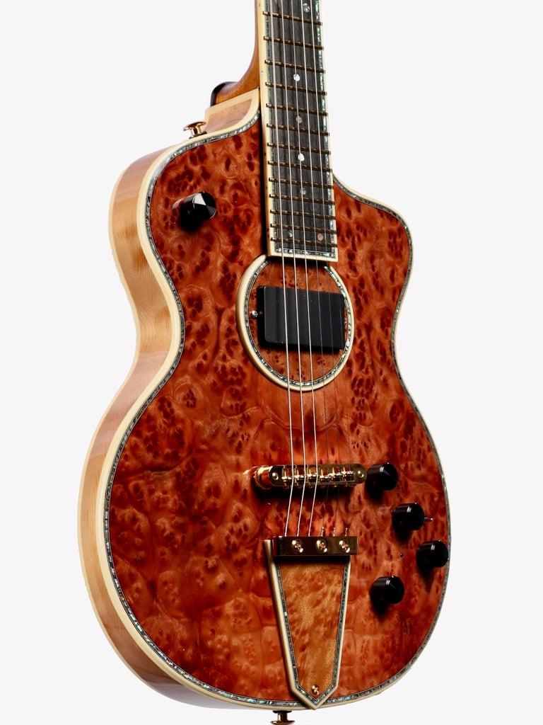 Rick Turner Model 1 Featherweight Deluxe Custom Camphor Burl #5732 - Rick Turner Guitars - Heartbreaker Guitars