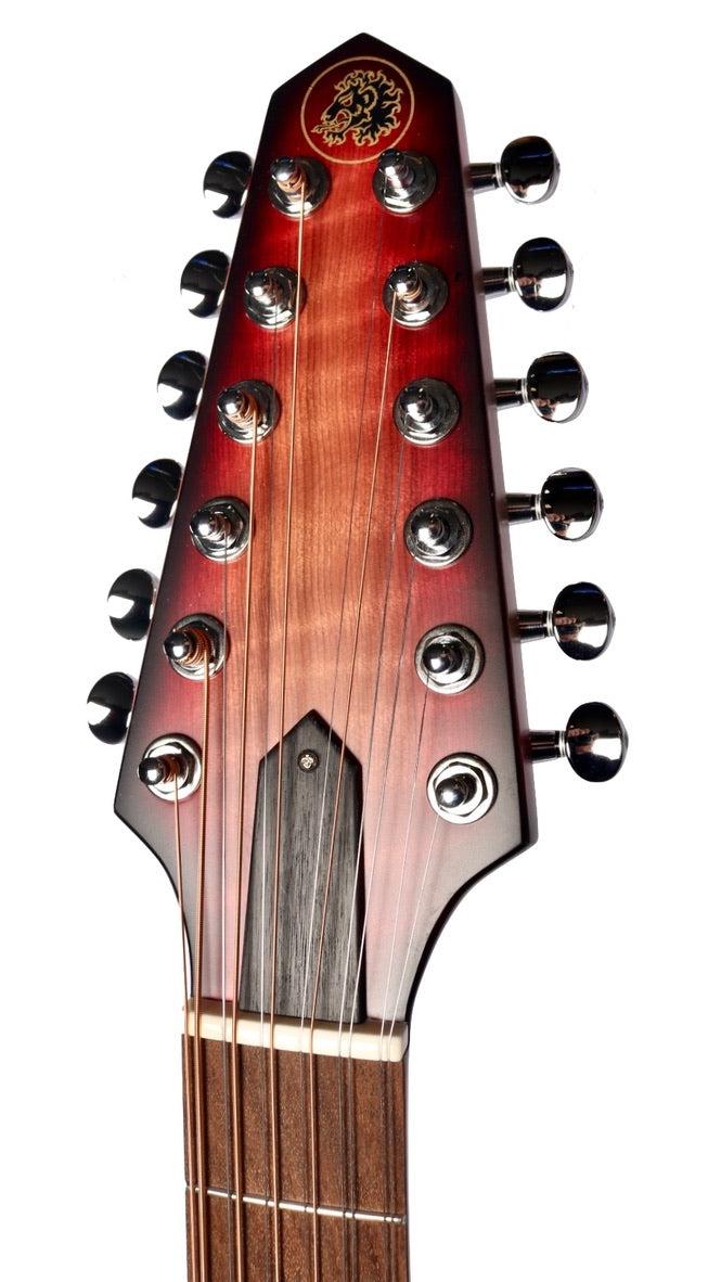 Rick Turner Renaissance RS12 Dark Burst Curly Redwood / Mahogany #5587 - Rick Turner Guitars - Heartbreaker Guitars