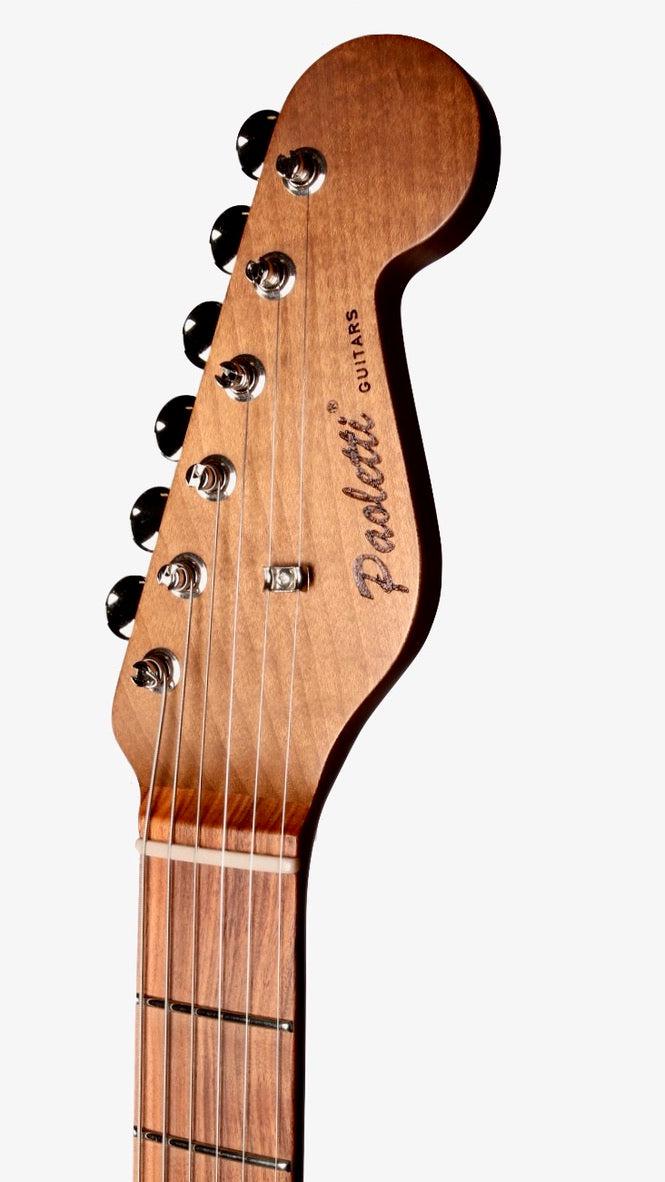 Paoletti Stratospheric Wine SSS with Wood Pickups #151321 - Paoletti - Heartbreaker Guitars